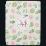 Protection iPad Monogramme floral chic moderne<br><div class="desc">Monogramme floral chic moderne iPad Smart Couverture</div>
