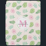 Protection iPad Monogramme floral chic moderne<br><div class="desc">Monogramme floral chic moderne iPad Smart Couverture</div>