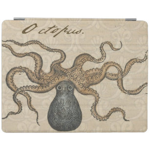 Protection iPad Octopus Kraken Illustration Vintage