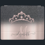 Protection iPad Parties scintillant noire Ombre Rose Gold Tiara Di<br><div class="desc">Elégante parties scintillant noire ombre,  et diamants tiara sur un arrière - plan rose or. Un design élégant et sophistiqué.</div>