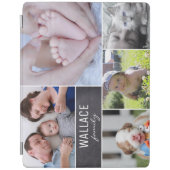 Protection iPad Photo de famille collage blanc lignes bloc de tabl (Devant)