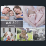Protection iPad Photo de famille collage blanc lignes bloc de tabl<br><div class="desc">Transformez votre tablette en une galerie de vos moments les plus précieux avec notre "Cherished Memories" Family Photo Collage Chalkboard iPad Smart Cover. Cette couverture n'est pas seulement un accessoire de protection, mais une vitrine personnalisée de vos souvenirs de famille préférés, reflétant la tendance à la personnalisation photo populaire observée...</div>