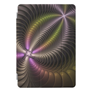 Protection iPad Pro Cover Abstrait brillant Trippy coloré 3D Fractal Art