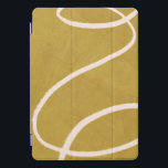 Protection iPad Pro Cover Art Abstrait minimaliste moderne en or jaune<br><div class="desc">Ce coque ipad unique présente un design minimaliste moderne et abstrait en jaune or.</div>