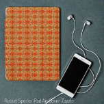 Protection iPad Pro Cover Backs de Russet<br><div class="desc">La numérisation a transformé,  ce graphique Abstrait,  en une série de motifs élaborés,  de formes et de formes constamment,  massés ensemble,  dans des couleurs vives de ; rouset,  orange,  rouge,  bronze et or.</div>