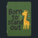 Protection iPad Pro Cover Bold Spirit : Né pour se lever<br><div class="desc">Une illustration vibrante de girafes avec un message audacieux : "Né pour se démarquer" — soyez fier de votre singularité.</div>