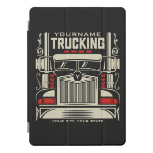 Protection iPad Pro Cover Camion personnalisé 18 Routeur BIG RIG Trucker 