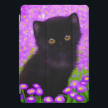 Protection iPad Pro Cover Chat Gustav Klimt<br><div class="desc">Couverture iPad avec un chat Gustav Klimt ! Ce chaton moelleux se trouve dans un champ vert de fleurs violettes. Un cadeau parfait pour les amateurs d'art amoureux des chats et autrichiens !</div>