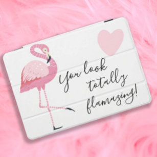 Protection iPad Pro Cover Citation Flamant rose Totalement Flamazing Rose Bl