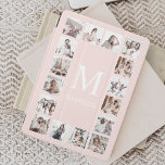 Protection iPad Pro Cover Collage photo personnalisé rose vierge personnalis<br><div class="desc">Créez votre propre collage photo personnalisé 16,  ipad smart cover blush rose arrière - plan. La face de couverture intelligente ipad comprend également votre monogramme. Ajoutez vos photos,  designs ou oeuvres d'art préférés pour créer quelque chose de vraiment unique.</div>