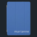Protection iPad Pro Cover Couleur solide bleu mou Nom personnalisé<br><div class="desc">Cobalt bleu bleu couleur solide Nom personnalisé Couvercle iPad Pro</div>