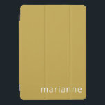 Protection iPad Pro Cover Couleur solide ocre mignonne Nom personnalisé<br><div class="desc">Couleur solide Cute Ochre Nom personnalisé Couverture iPad Pro</div>