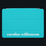 Protection iPad Pro Cover Couleur Solide Turquoise Turquoise Cute Bold Nom p<br><div class="desc">Cute Bold Turquoise Solid Color Personnalisé Nom iPad Pro Couverture</div>