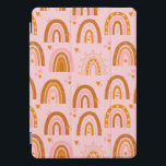 Protection iPad Pro Cover Cute Boho Rainbow Hearts Motif en rose orange<br><div class="desc">Cute Boho Rainbow Hearts Motif en rose Orange Tablet Coque</div>
