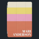 Protection iPad Pro Cover Cute rose et orange Grandes Tailles Moderne Person<br><div class="desc">Cute Pink and Orange Stripes Moderne Personnalisé iPad Couverture</div>