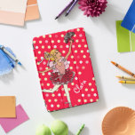 Protection iPad Pro Cover Enfants filles nommé ballerina pois rouge<br><div class="desc">Couverture de ballet rouge vif pour danseuse. Actuellement lit Clara Cette fille de ballerine graphique originale avec des cheveux blonds art et conçu exclusivement par Sarah Trett pour www.mylittleeden.com</div>