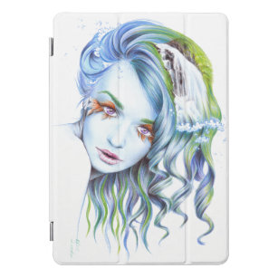 Protection iPad Pro Cover Femme de sirène d'eau fille Imaginaire surréaliste