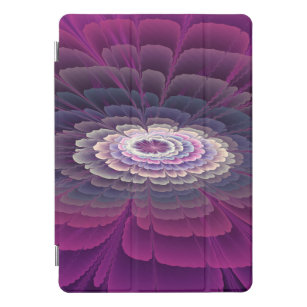Protection iPad Pro Cover Fleur rayante Coloré Abstrait Fractal Art rose