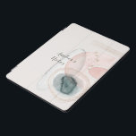 Protection iPad Pro Cover Formes Abstraites en or rose tendance personnalisé<br><div class="desc">Le design présente un arc-en-ciel abstrait moderne et d'autres formes en rose,  or et vert turquoise. Customisez facilement votre nom de choix. Une idée cadeau très féminine pour toute occasion.</div>
