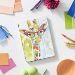 Protection iPad Pro Cover Giraffe de pantalons<br><div class="desc">Cette impression d'aquarelle présente une girafe colorée en lunettes | Par Jennifer Goldberger</div>