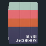 Protection iPad Pro Cover Gras Marine Bleu et Rouge Rayures Chic Personnalis<br><div class="desc">Gras Marine Bleu et Rouge Stripes Chic Personnalisé iPad Couverture</div>