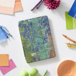 Protection iPad Pro Cover Irises Fleurs Van Gogh Floral Art Monogrammé<br><div class="desc">Créez votre propre personnalisation, personnalisée, élégante police de typographie de script faux or, fleurs / floral / nature / art vintage et Van Gogh connaisseurs, magnétique iPad couverture intelligente qui se plie en plusieurs positions de stand et dispose intérieur en microfibre grise qui aide à protéger votre écran, et la...</div>