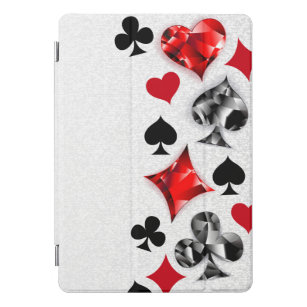 Protection iPad Pro Cover Joueur de poker Joueur de cartes de jouer costumes
