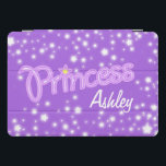 Protection iPad Pro Cover Les filles nommées violet princesse star graphique<br><div class="desc">Gardez votre appareil princesses à l'abri des rayures et facile à identifier avec cette princesse graphique nommée couverture id. Personnaliser avec votre nom,  lit actuellement Princesse Ashley. Design unique par www.mylittleeden.com</div>