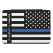 Protection iPad Pro Cover Ligne Bleue Mince Officier de Police Personnalisé (Horizontal)