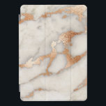 Protection iPad Pro Cover Marbre Rose Gold Strokes Pierre Or Abstrait<br><div class="desc">florenceK design minimaliste et élégance</div>
