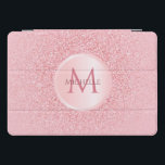 Protection iPad Pro Cover Monogramme Rose élégant Parties scintillant or Mod<br><div class="desc">Monogramme Rose élégant Modèle Parties scintillant Or tendance Fille élégante Moderne iPad Smart Couverture.</div>