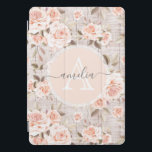 Protection iPad Pro Cover Nom du monogramme Bois rustique et Roses Vintages<br><div class="desc">Elégamment doux et féminin vintages roses sur bois rustique arrière - plan de plateau de bois créent une belle déclaration romantique pour toute collection! ・ Customisez-le ! Modifiez le modèle pour modifier la lettre initiale et le nom. Pour que le script fonctionne correctement, veuillez utiliser toutes les lettres minuscules et...</div>