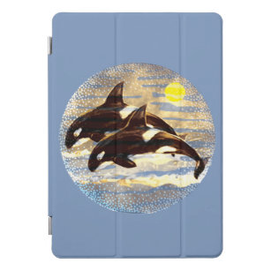 Protection iPad Pro Cover Orca, Baleines meurtrières Coucher de soleil sur l