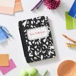 Protection iPad Pro Cover Ordinateur portable de composition en marbre perso<br><div class="desc">Cette couverture iPad Smart a l'air d'un classique bloc-notes en marbre noir et blanc. Il est prêt à être personnalisé avec un nom ou votre propre message en rouge écrit à la main en lettres dans la zone blanche étiquette sur le devant. Avec ses fournitures scolaires classiques, cet coque ipad...</div>