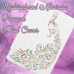 Protection iPad Pro Cover Paon multicolore<br><div class="desc">Cette couverture iPad est dotée d'un paon coloré abstrait. L'arrière - plan est blanc mais vous pouvez customiser cela pour choisir n'importe quelle couleur que vous voulez.</div>