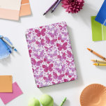 Protection iPad Pro Cover Papillons Motif Aquarelle rose<br><div class="desc">Peinture à papillon Magenta rose et blanc moderne aquarelle. Art original de Nic Squirrell.</div>