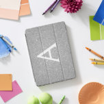 Protection iPad Pro Cover Parties scintillant d'argent et monogramme étincel<br><div class="desc">Parties scintillant Argent Faux et Coque Monogramme Élégant Épargne. Ce coque peut être customisé pour inclure votre nom initial et prénom.</div>