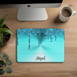 Protection iPad Pro Cover Parties scintillant de séchage Turquoise de luxe S<br><div class="desc">Belle Parties scintillant de séchage Turquoise de luxe avec texture métallique brossée Design Ipad Pro Personnalisé</div>