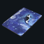 Protection iPad Pro Cover Pleine lune de couverture aérienne de l'iPad bleu<br><div class="desc">Baleines tueuses sur les couvertures iPad à Pleine lune bleue</div>