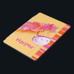 Protection iPad Pro Cover Pony rose orange filles nommé ipad smart cover<br><div class="desc">Mignonne coque de folio conçu à l'origine pour poney et équitation filles. Customisez avec le nom de votre choix. Lit actuellement Harper. L'aquarelle et le design de Sarah Trett.</div>