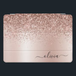Protection iPad Pro Cover Rose Gold - Parties scintillant rose pâle Nom du m<br><div class="desc">Rose Gold - Blush Pink Faux Foil Parties scintillant à étincelles métalliques brossé Monogramme de métal Nom Coque d'ordinateur portable. Cela rend le cadeau parfait pour 16 ans,  mariage,  douche nuptiale,  anniversaire,  baby shower ou bachelorette pour quelqu'un qui aime le luxe glam et les styles chic.</div>