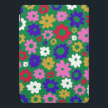 Protection iPad Pro Cover Vert Motif de fleurs scandinaves de couleur vive<br><div class="desc">Ce coque ipad mignon et coloré présente un motif de fleurs scandinaves amusant en vert clair,  bleu,  rose et jaune.</div>