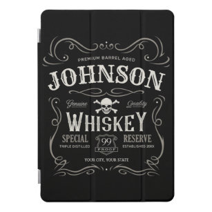 Protection iPad Pro Cover Vieux Étiquette Whiskey Personnalisé Vintage Liquo