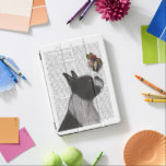Protection iPad Pro Crème glacée Boston Terrier<br><div class="desc">Crème glacée Boston Terrier par FabFunky. Un arrière - plan de la page de livre est muni d'une glace Boston Terrier qui se trouve sur le nez et qui est balancée. | 191979D</div>