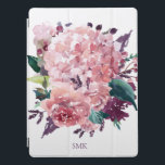 Protection iPad Pro Elégante Aquarelle rose Bold Floral<br><div class="desc">Elegant Pink Aquarelle Bold Floral iPad Pro Couverture avec espace pour votre monogramme ou autre texte. Belles flores d'aquarelles audacieuses dans les tons lavande,  prune et rose.</div>