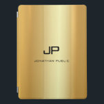 Protection iPad Pro Faux Gold Modèle Monogram Élégant Moderne tendance<br><div class="desc">Faux Gold Modèle Monogram Elegant Modern tendance iPad Pro Couverture,  coques ipad & Couvertures.</div>