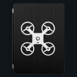 Protection iPad Pro Logo de drone Ipad pro personnalisé de 12,9 pouces<br><div class="desc">Logo de drone Ipad pro personnalisé de 12, 9 pouces. Accessoires de tablette pour pilote de drone ou photographe aérien. Ajoutez votre propre nom ou devis. Idées cadeaux d'anniversaire pour mari,  père,  petit ami,  fils etc.</div>