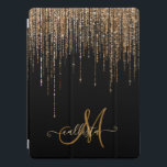 Protection iPad Pro Luxe Chic Black Gold Fringe Parties scintillant ét<br><div class="desc">Cette impression glamour et de luxe est le design parfait pour la femme élégante et branchée. Il est doté d'un rideau de frange de parties scintillant en or brillant avec une typographie de parties scintillant fausse sur le dessus d'un arrière - plan noir simple. C'est un design élégant, chic, branché...</div>