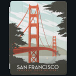 Protection iPad San Francisco, CA - Golden Gate Bridge<br><div class="desc">Anderson Design Group est une société d'illustration et de conception de pointe située à Nashville,  au Tennessee. Founder Joel Anderson Directives Team of talented artists to create original poster art that looks like classic vintage publicité prints from the 1920s to the 1960s.</div>