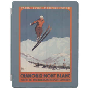 Protection iPad Saut à skis - affiche olympique de promo de PLM